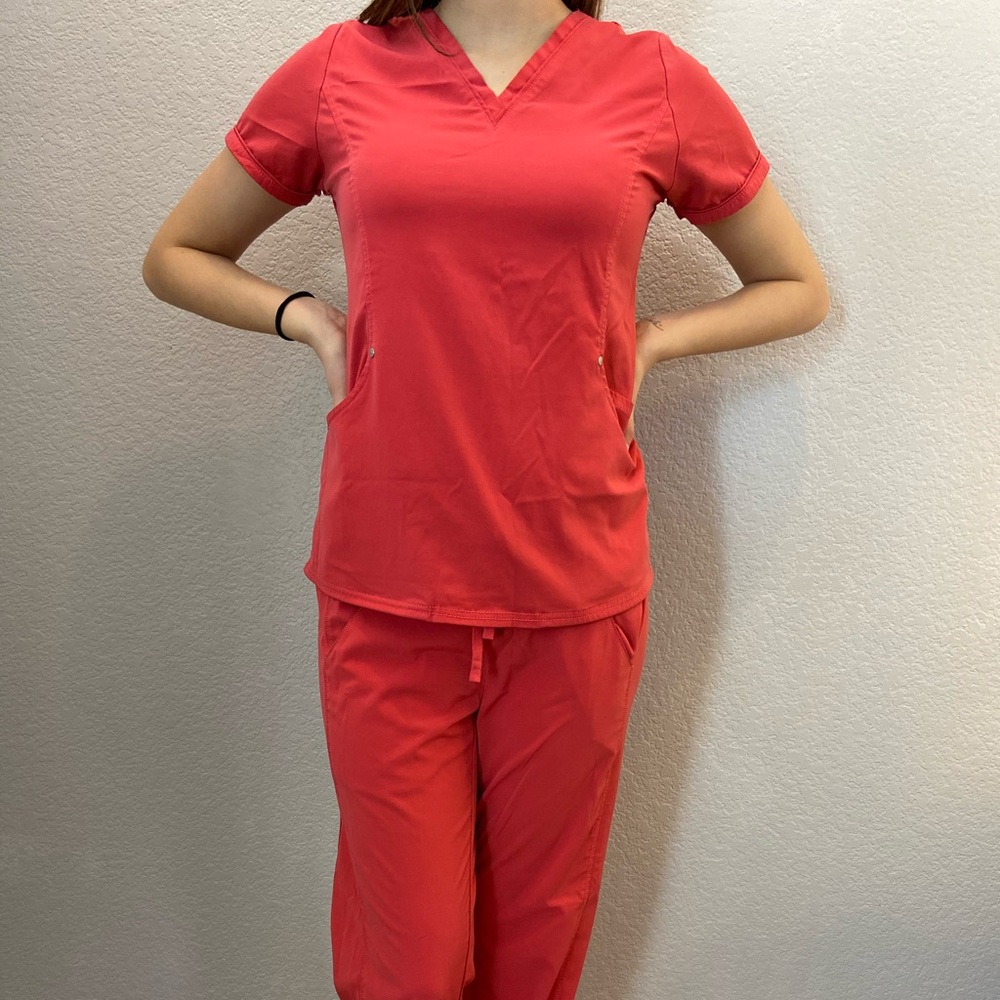 Hot pink scrubs